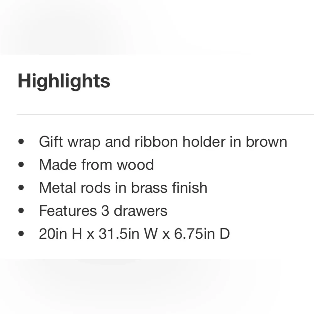 Hearth & Hand dimensions overall